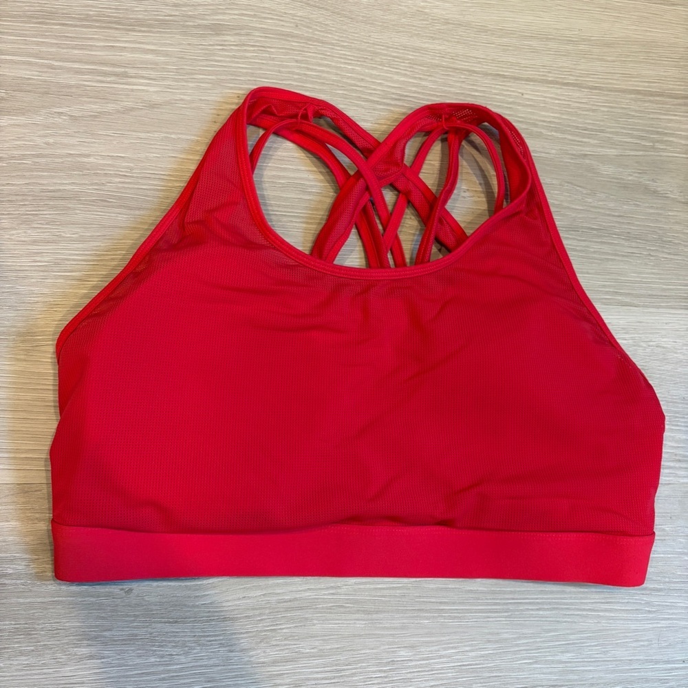 Fabletics Women’s Red Faye High Impact Sports Bra - 2XL